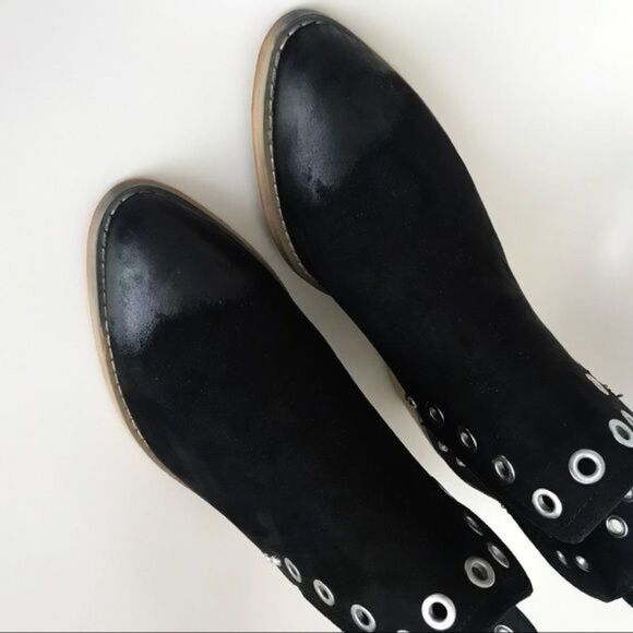 WANTED Western Rivet Grommet Ankle Boots Size 8.5 Black NWOB - Picture 7 of 9